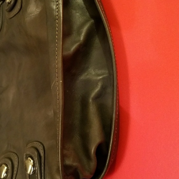 ❤DKNY DARK GRAY LEATHER BAG - Picture 8 of 8